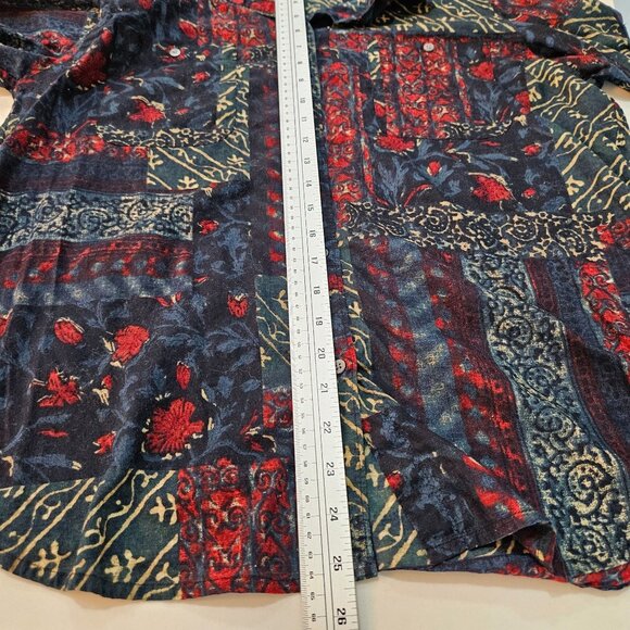 Lauren Ralph Lauren Vintage Floral Patchwork Button Down Shirt Professional Styl - Picture 7 of 10